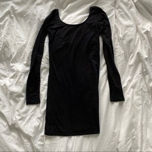 Black long sleeve bodycon mini dress